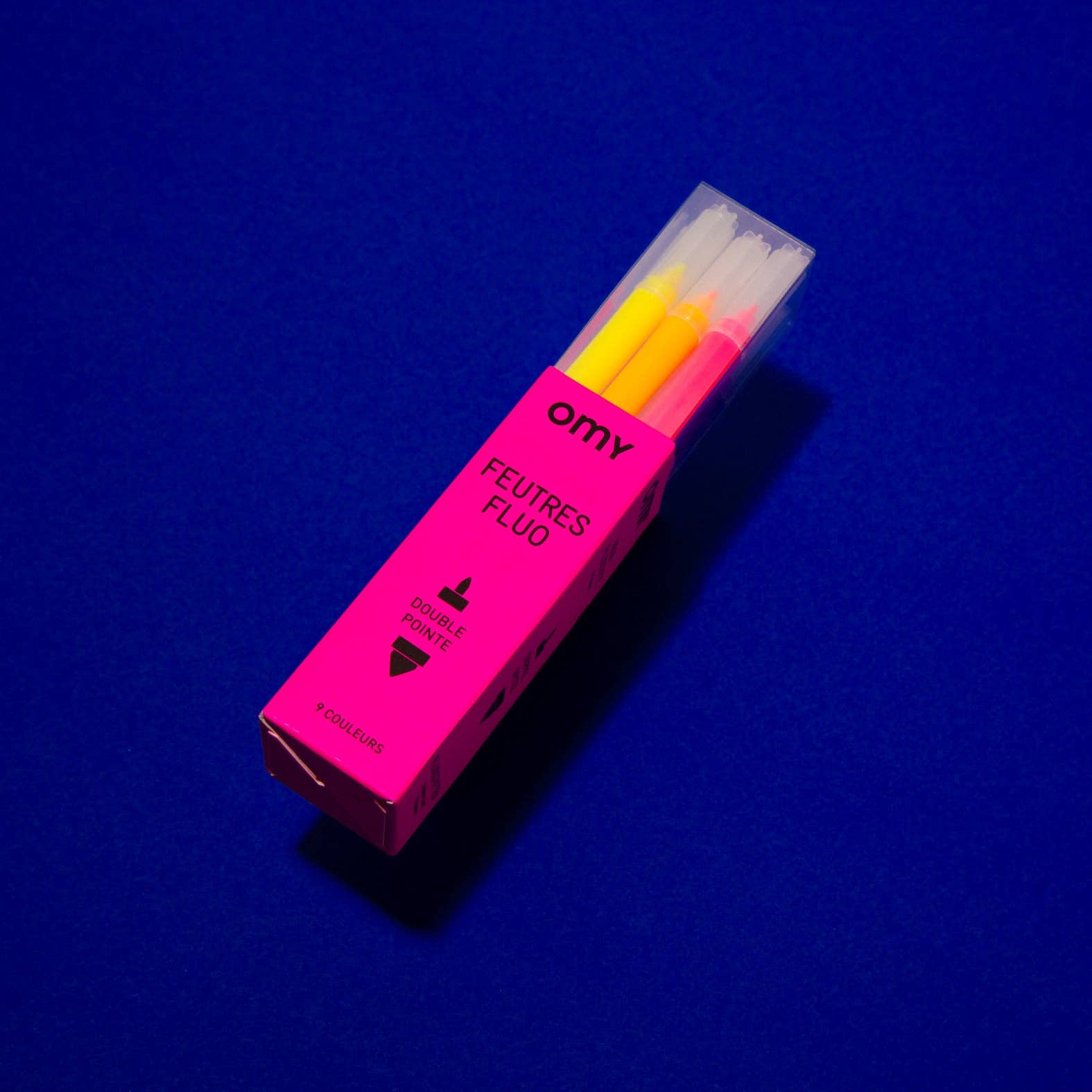Neon Tuschpennor | 9 dubbeländade färgpennor