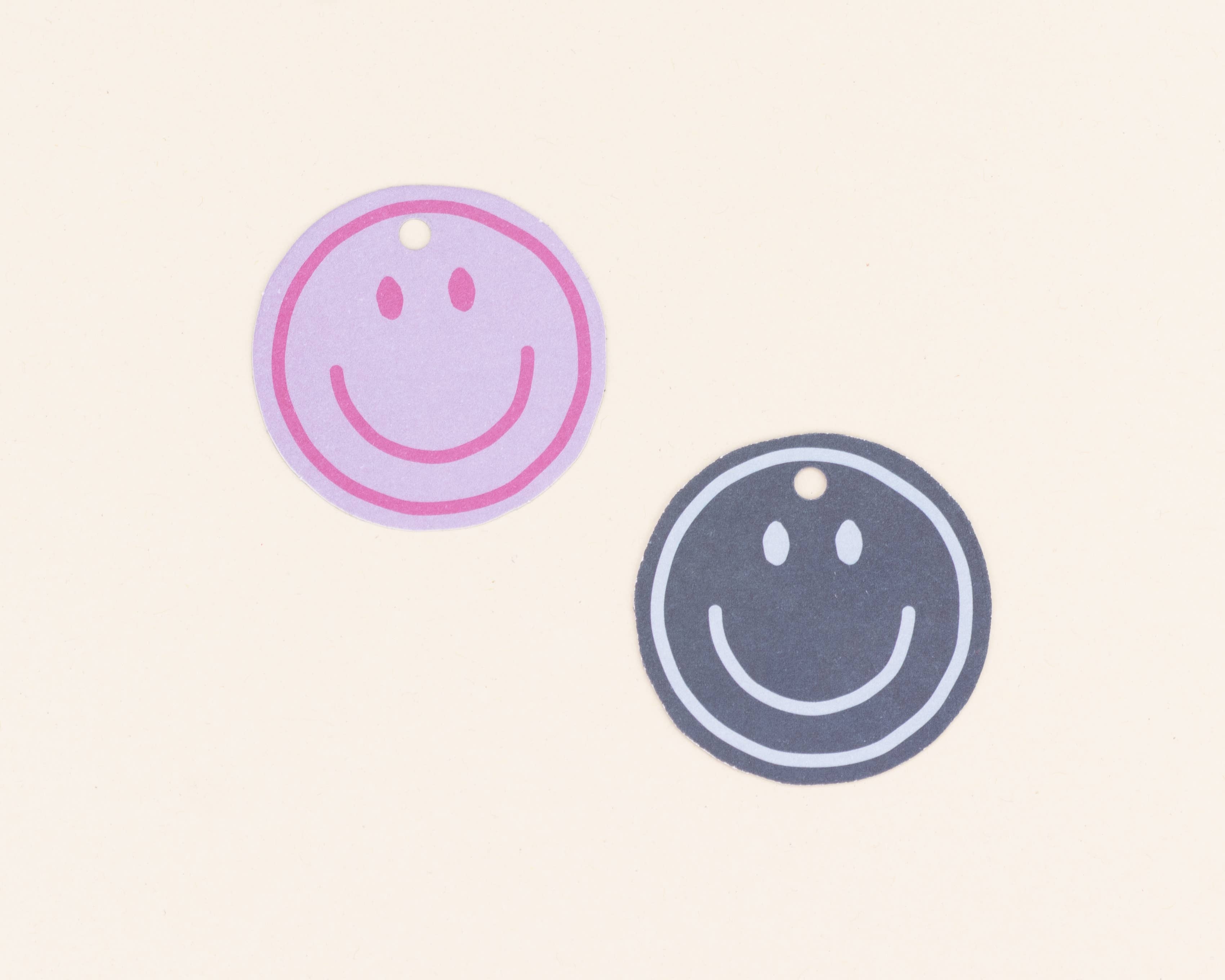 Smiley Gift Tag – Dubbelsidiga presentetiketter (5-pack)