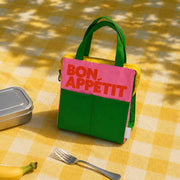 Lunchväska - Bon Appetit - Rosa/grön | Helio Ferretti