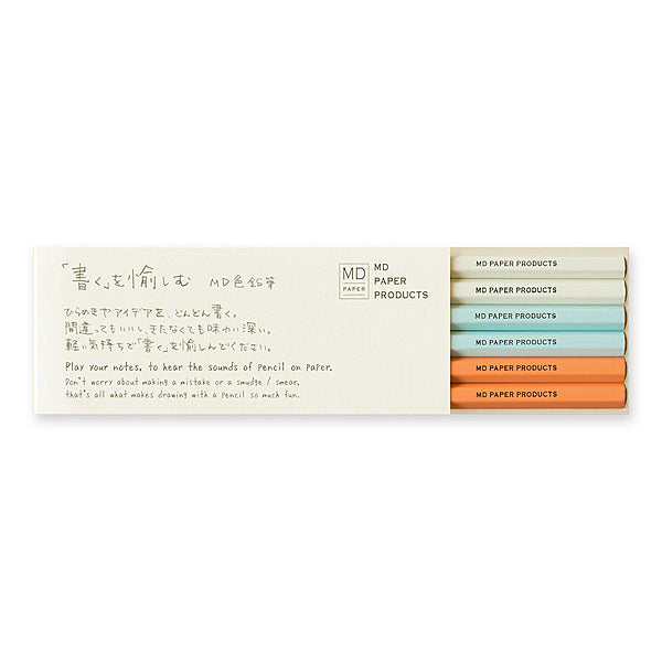 MD Pencil B – 6-pack färgade blyertspennor