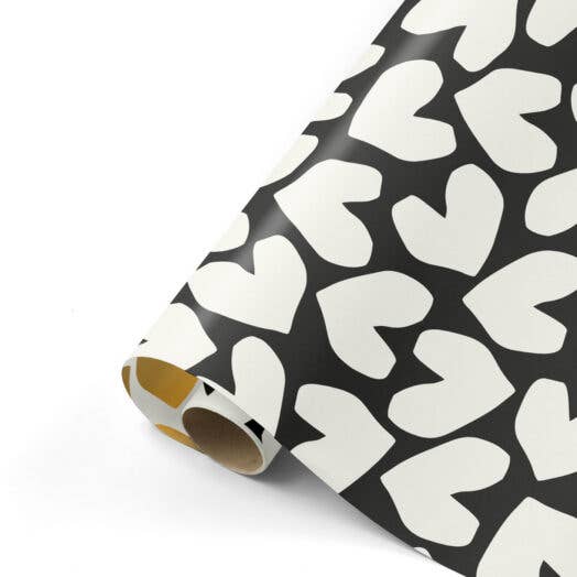 Solo Hearts - Presentpapper - Svart/Guld/Vit