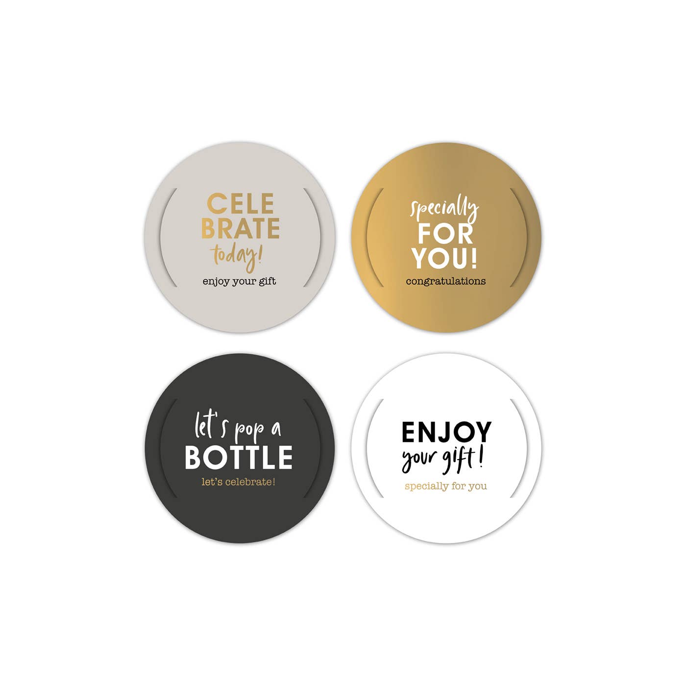 Happy Moments – Presentetiketter, 4-pack