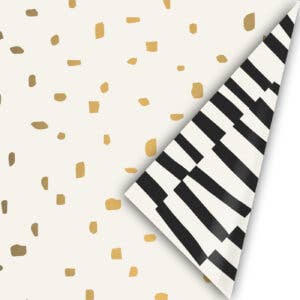 Minimal Dots - Presentpapper -Guld/Vit/Svart