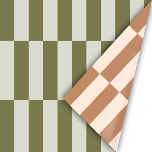 Colorblocking Duotone - Presentpapper - Olive / Rost