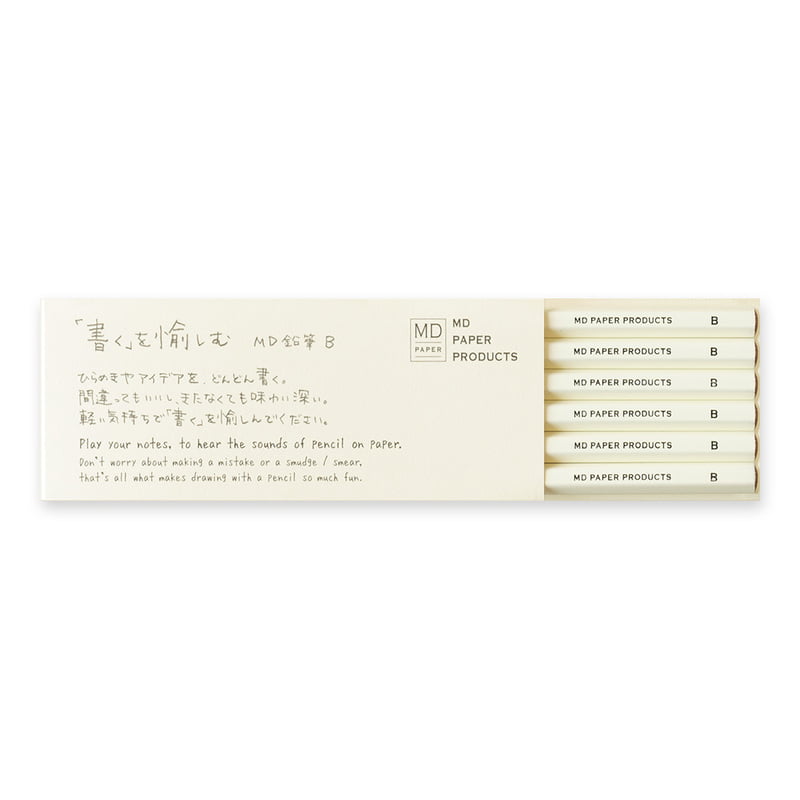 Pennor - 6-pack - vita blyertspennor | Midori