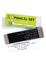 David Shrigley Pencil Set – Set 2 | 6 blyertspennor med budskap