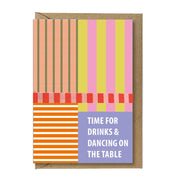 Vikbart kort – Time for Drinks & Dancing | Fritzante