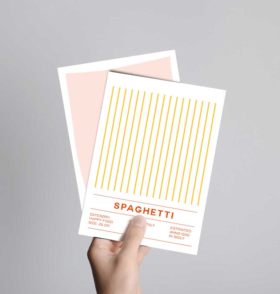 Vykort Spaghetti – Dolce Vita | Fritzante