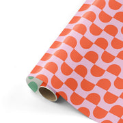 Chunky Curves - Presentpapper - Röd/Lila/Mint/Vit