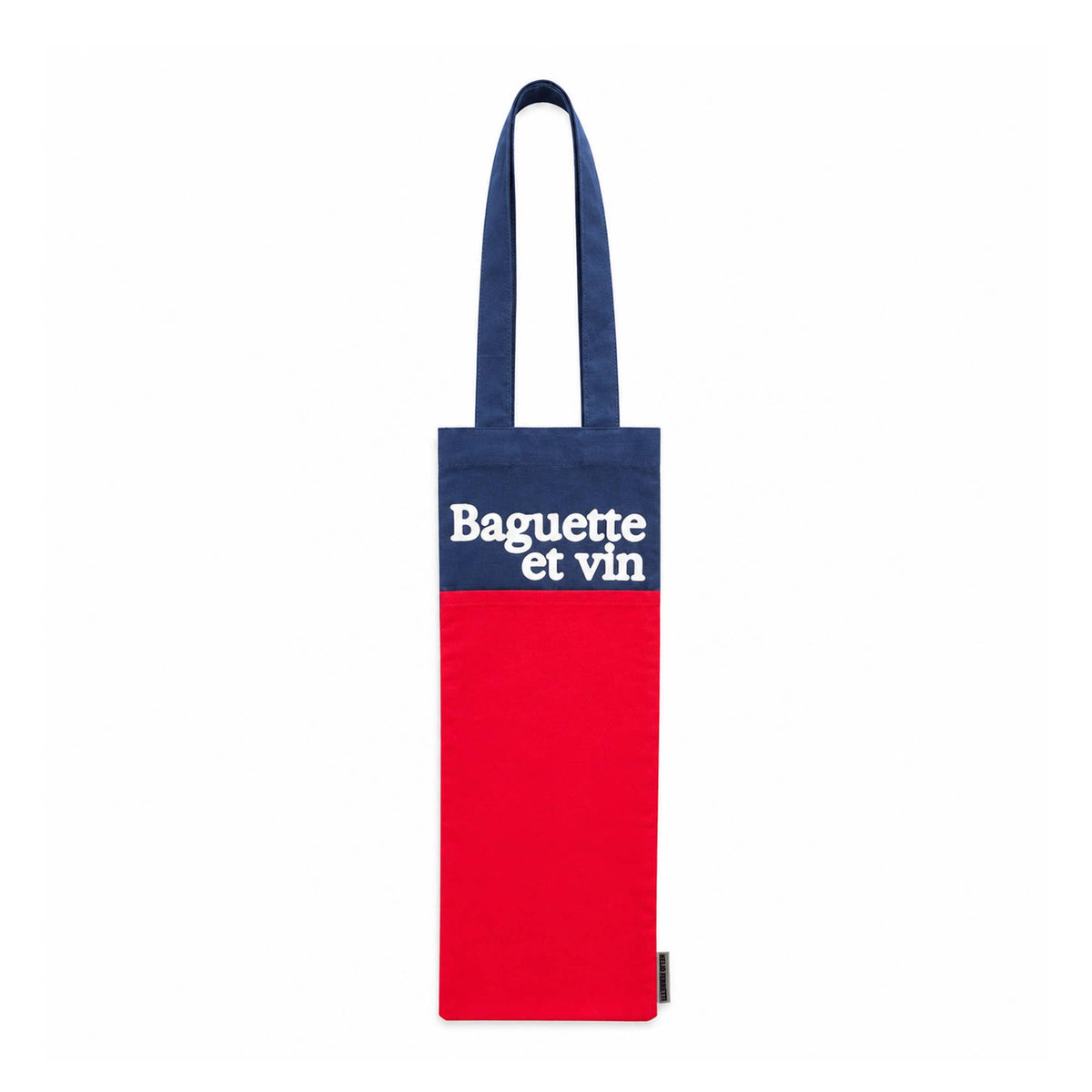 Toteväska Baguette et vin – Röd/Blå tygväska | Helio Ferretti