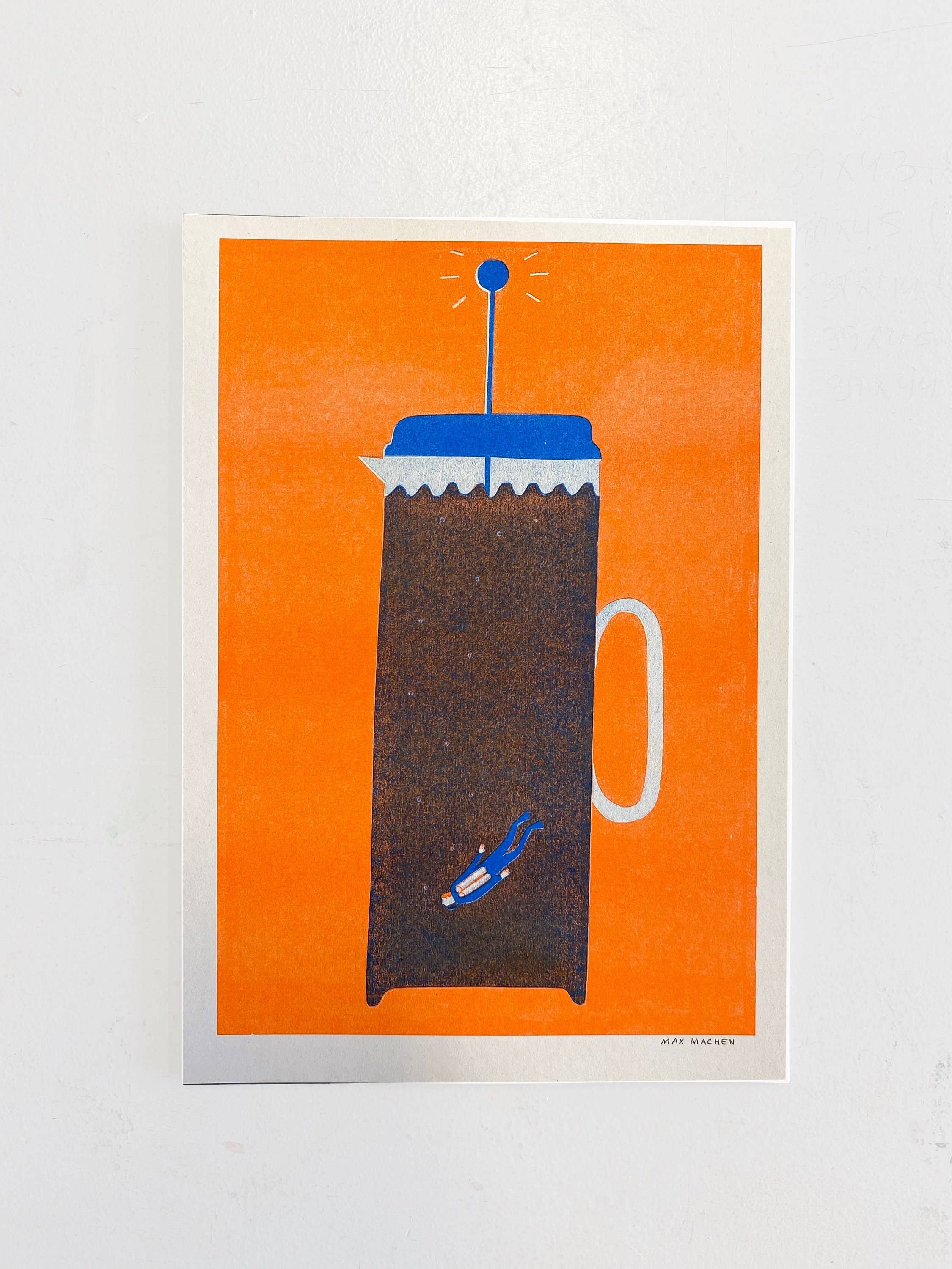 Coffee Diver – Risografitryck