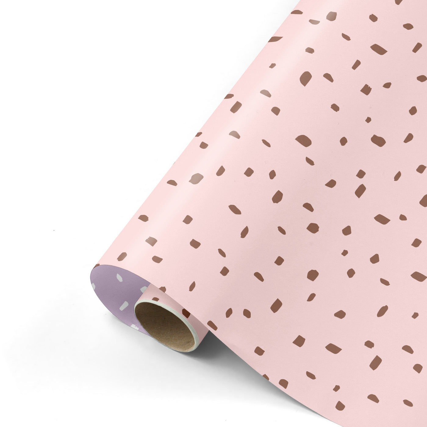 Minimal Dots - Presentpapper -Vinröd/Lila/Vit