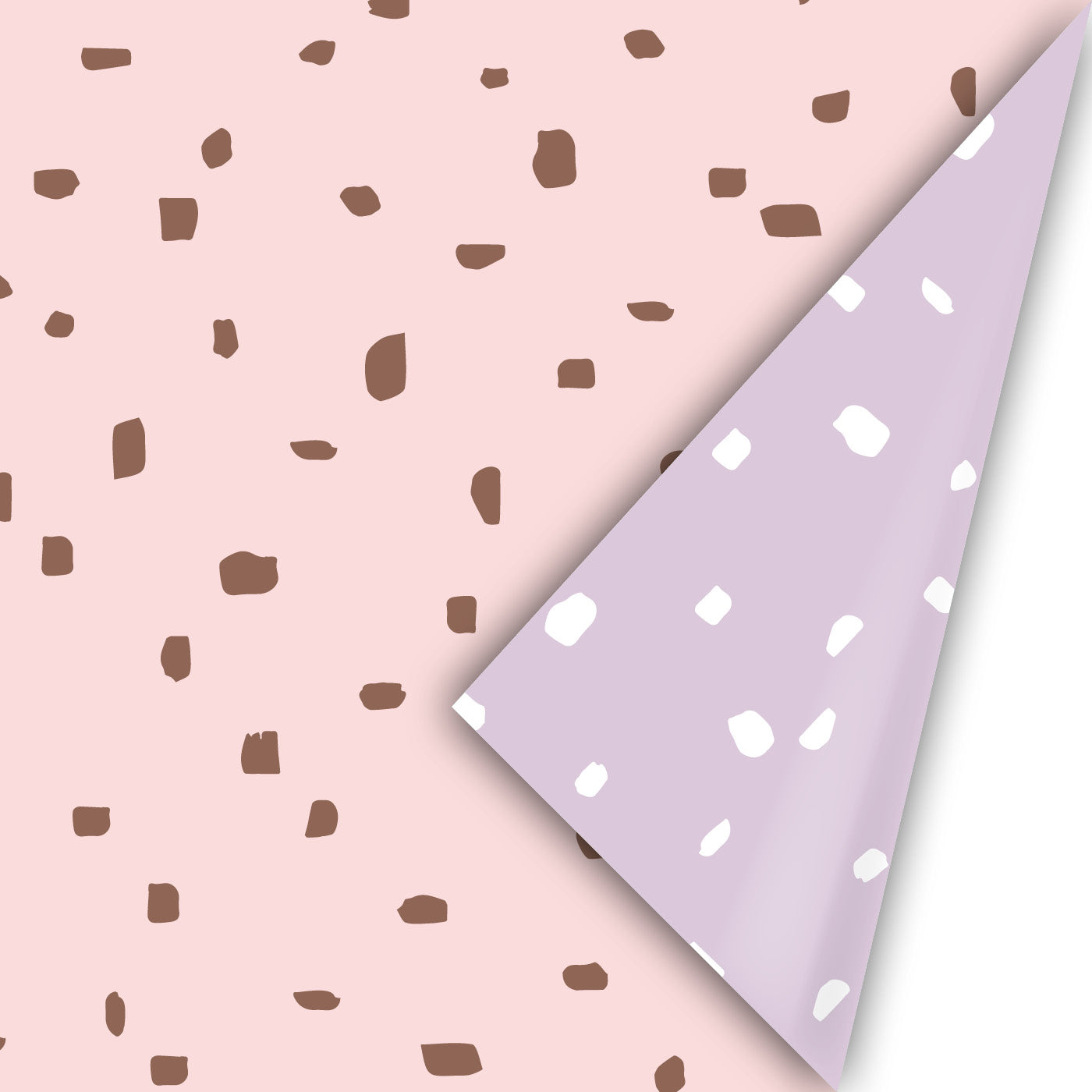 Minimal Dots - Presentpapper -Vinröd/Lila/Vit