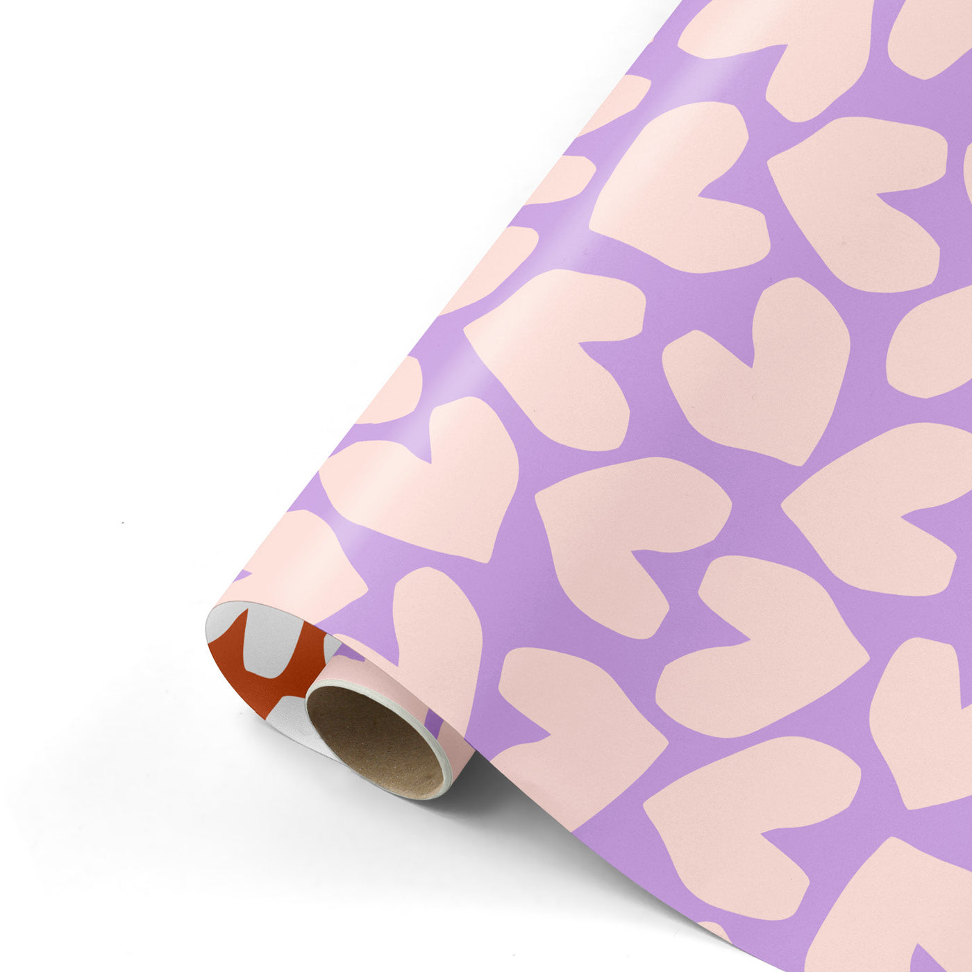 Solo Hearts - Presentpapper - Lila/Rosa/Rost/Vit