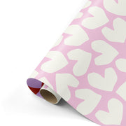 Presentpapper - Solo Hearts - rosa/vit/vinröd/lila | Collective Warehouse