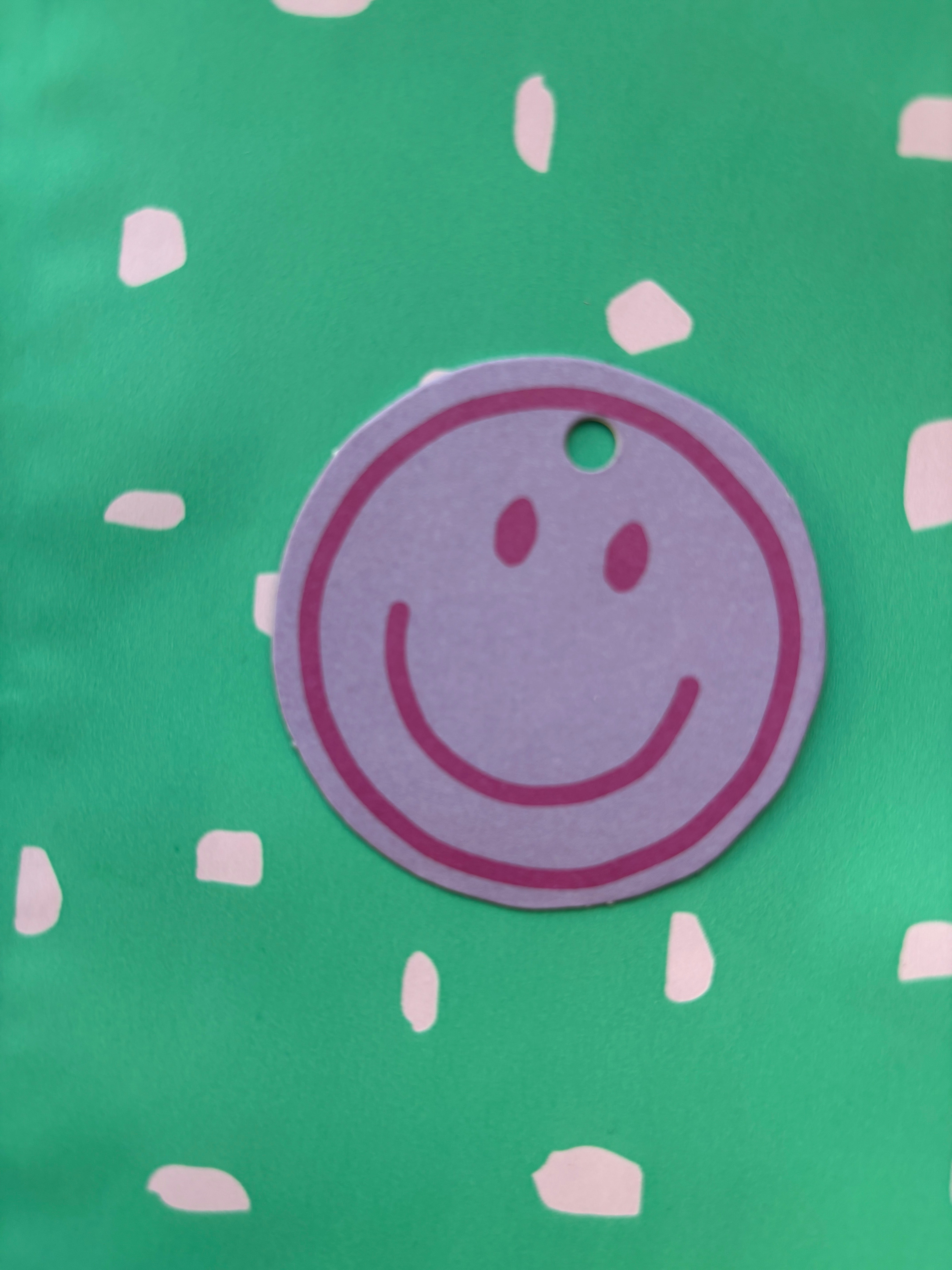 Smiley Gift Tag – Dubbelsidiga presentetiketter (5-pack)