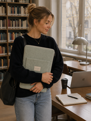 Teo laptopfodral – grönt randigt datorfodral