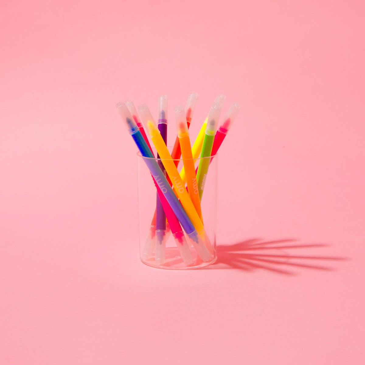 Neon Tuschpennor | 9 dubbeländade färgpennor