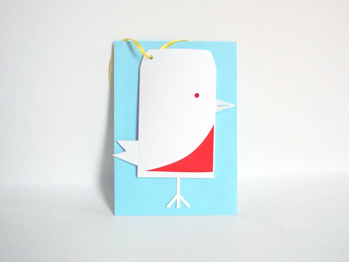 Robin Flying Post  | Presentetikett & Kort