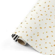 Minimal Dots - Presentpapper -Guld/Vit/Svart
