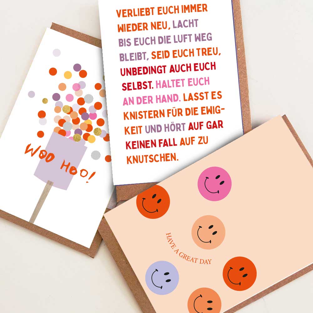 Have a nice day - Färgglatt kort med neontryck | Fritzante