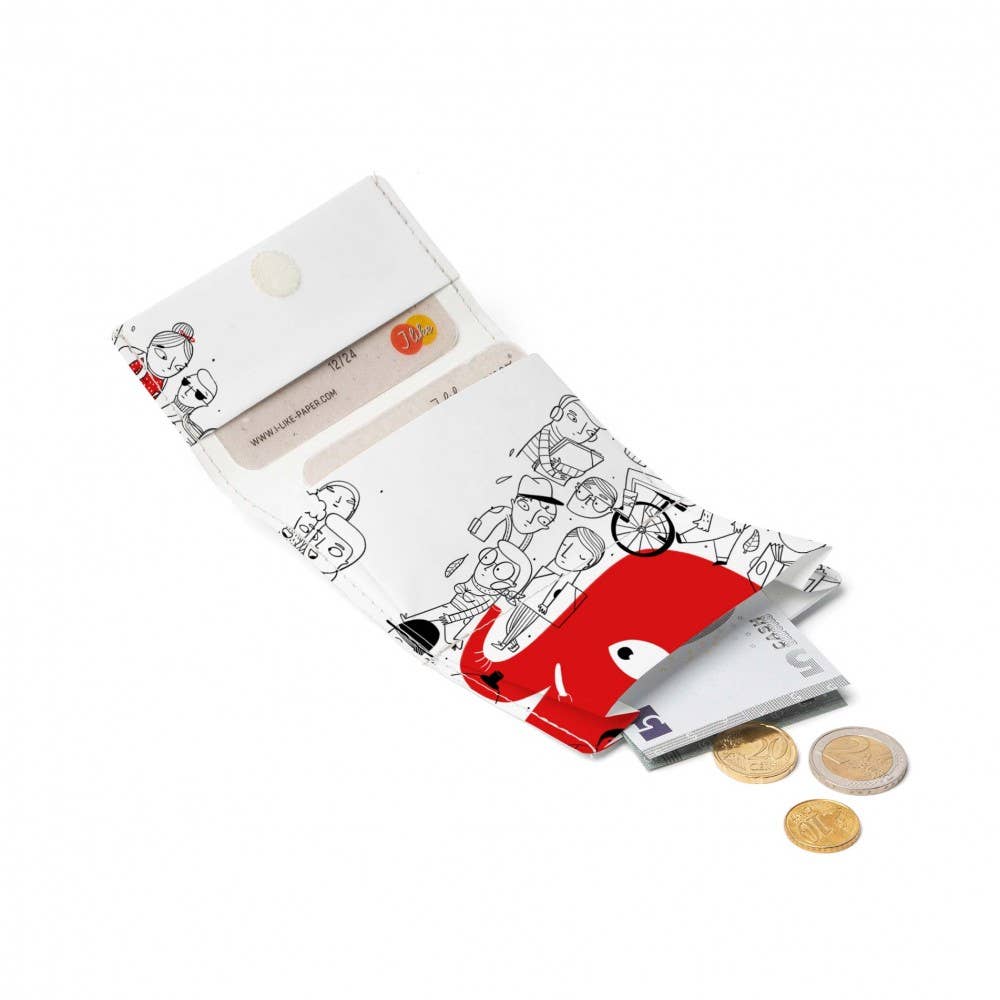 RÖD ELEFANT Flap Plånbok - I Like Paper