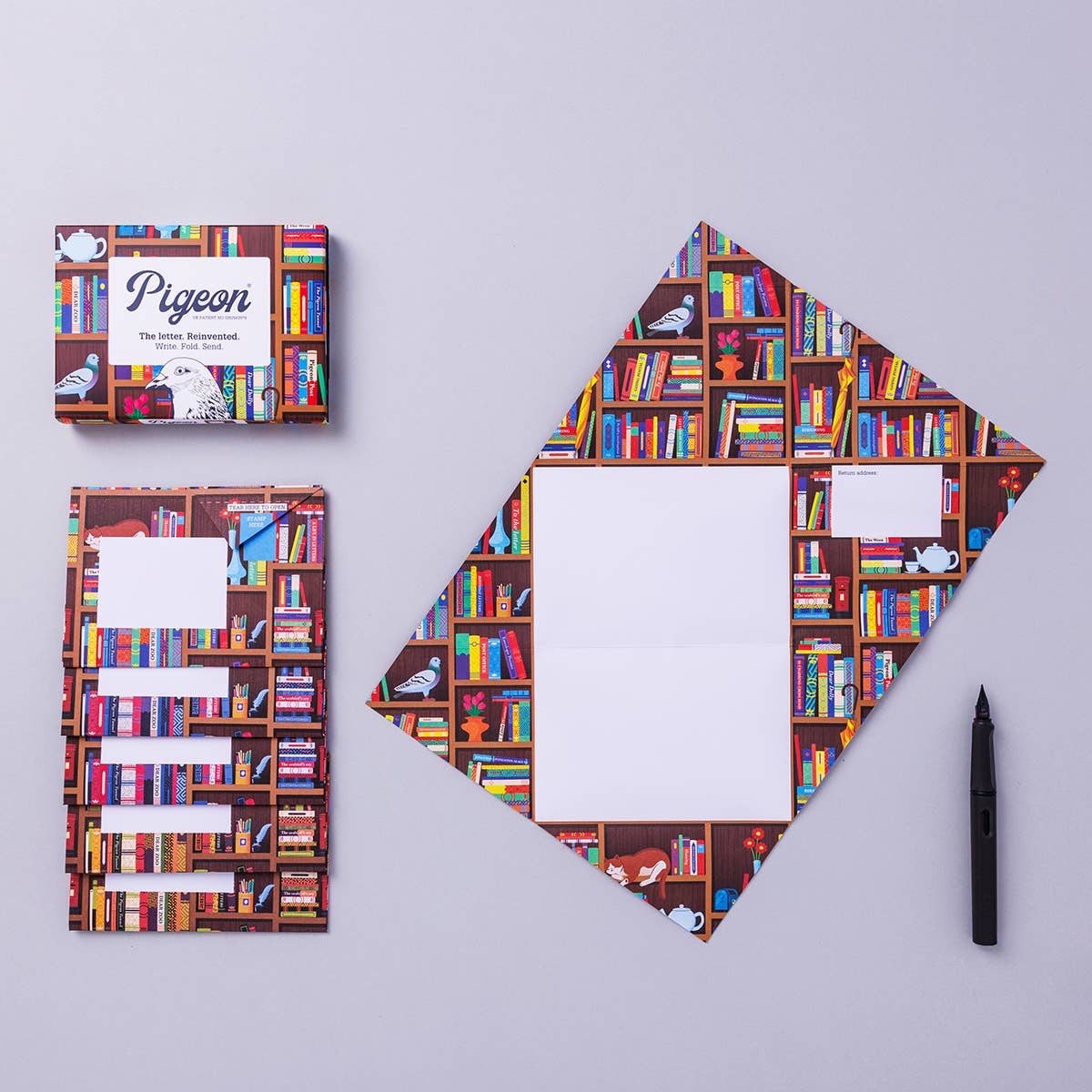 Bookstore, Vikbart Brevset – Paket med 6 Brev