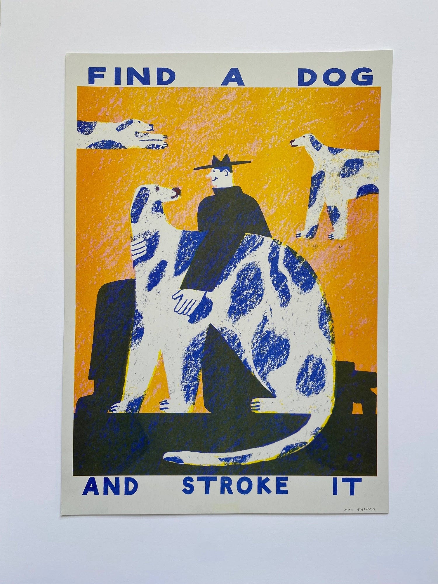 Find a Dog and Stroke It – Risografitryck