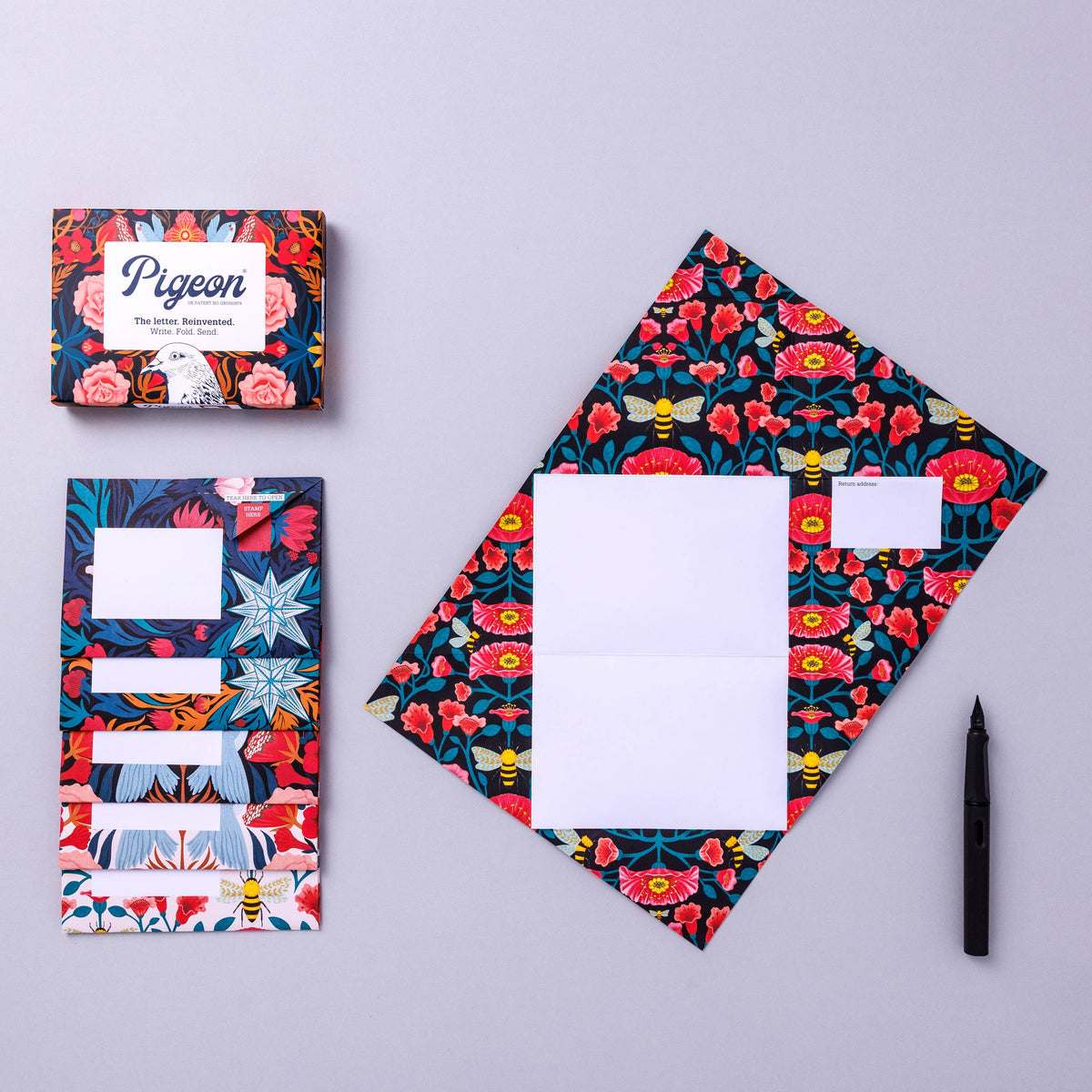 Bright and Beautiful, Vikbart Brevset – Paket med 6 Brev