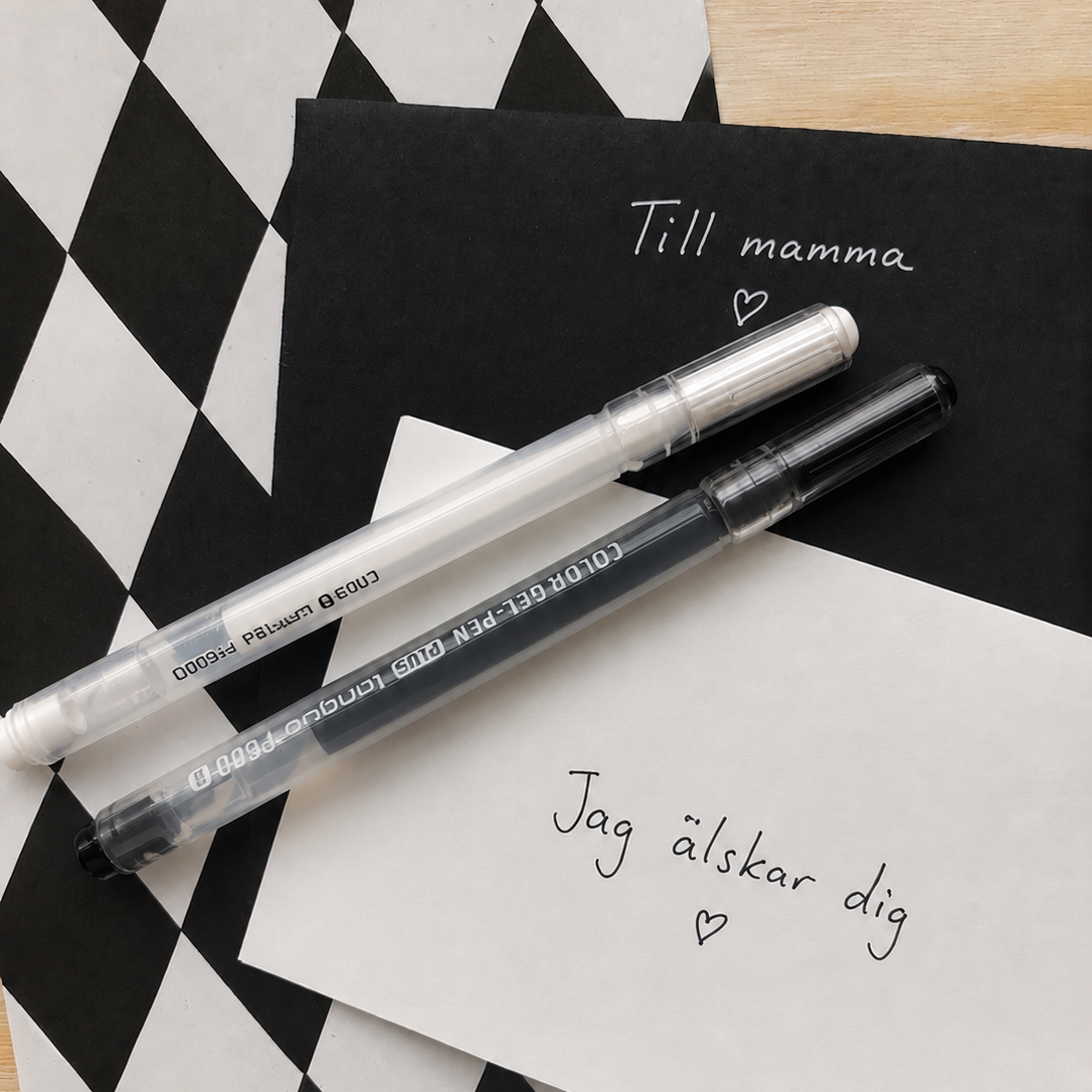 Gelpennor – Set med 6 pennor