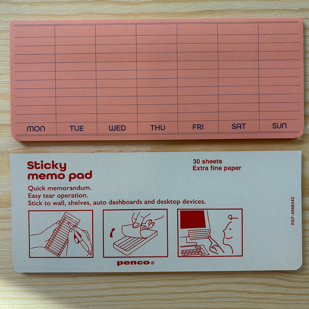 Sticky Memo Pad - Monthly  | Penco