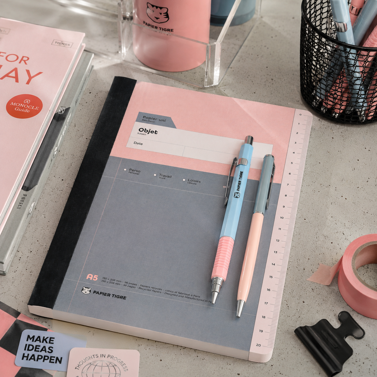 Redy - Set - Go - Papier Tigre - Rosa/Blå